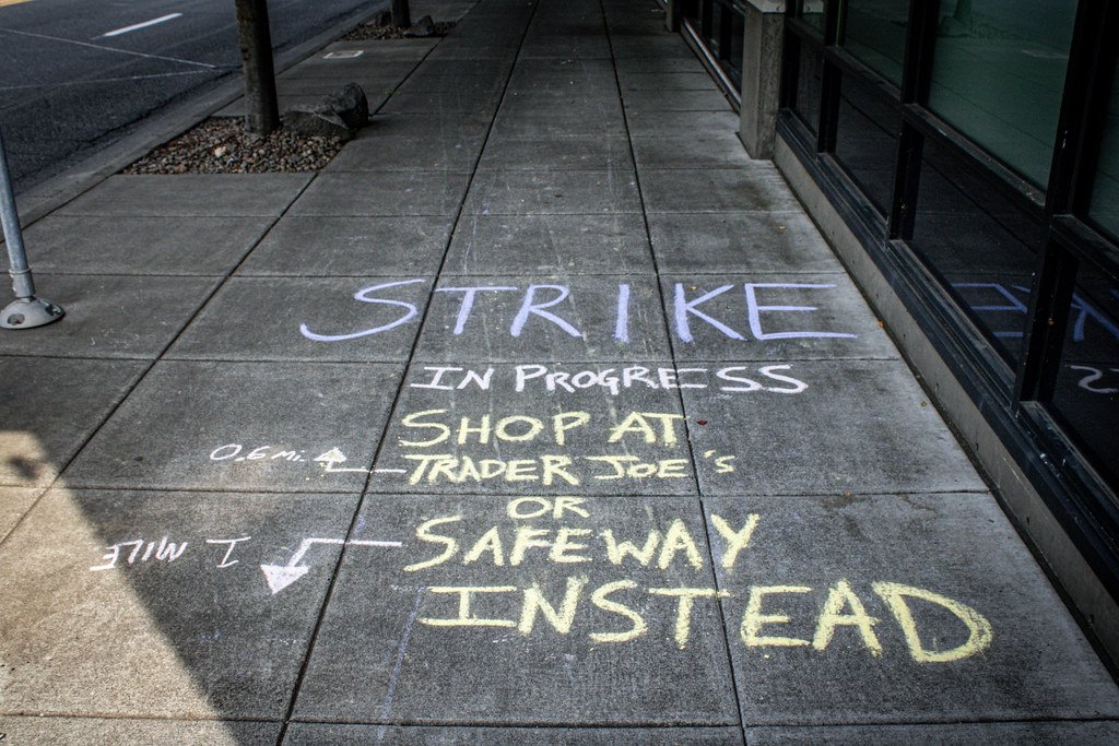 "New Seasons on Strike!" by outinthetrenches is licensed under CC BY-SA 2.0.