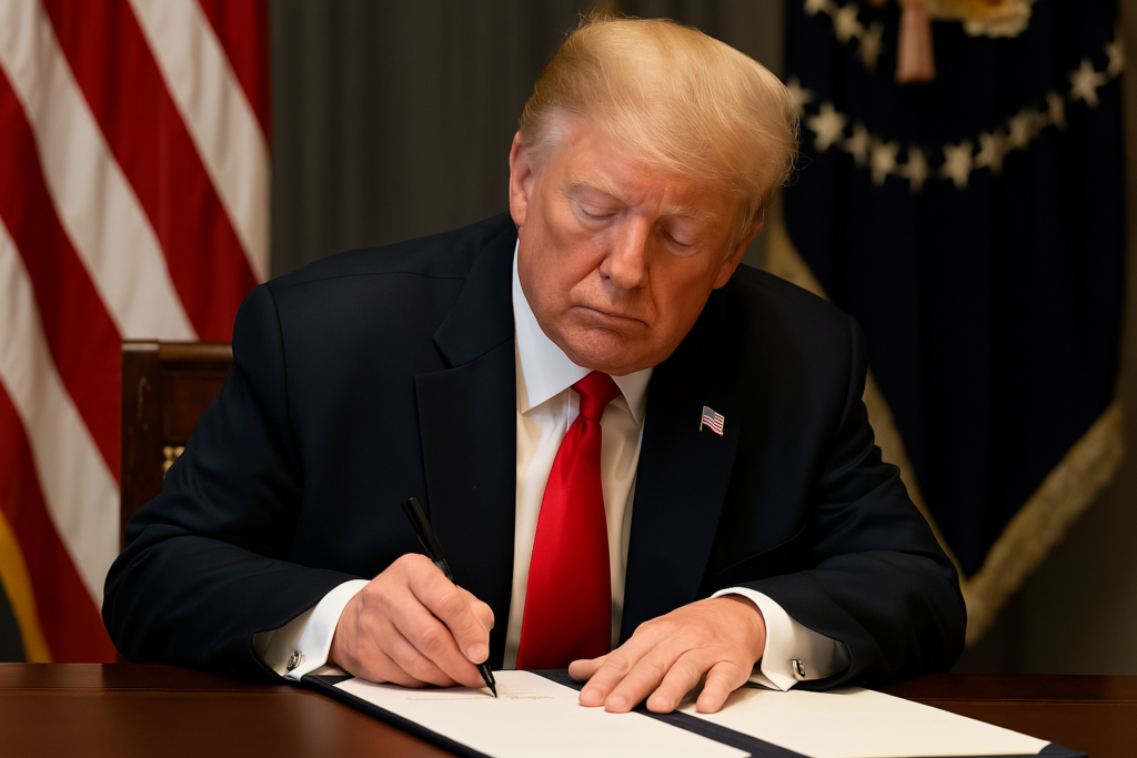 trump firmando