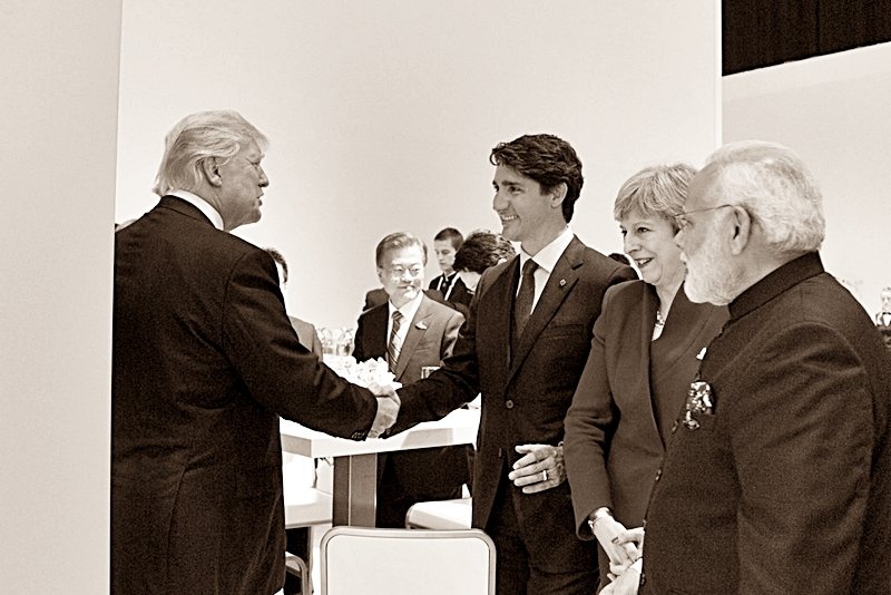 trump trudeau merkel